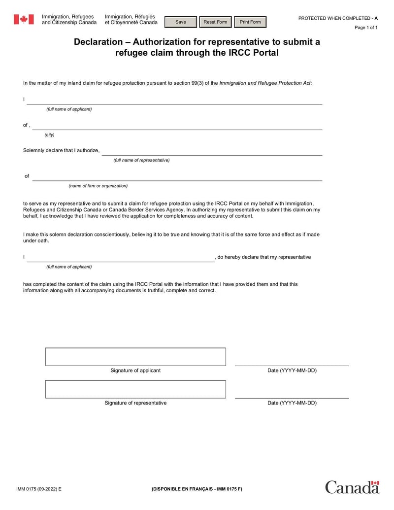 Large thumbnail of Form IMM 0175 E - Sep 2022