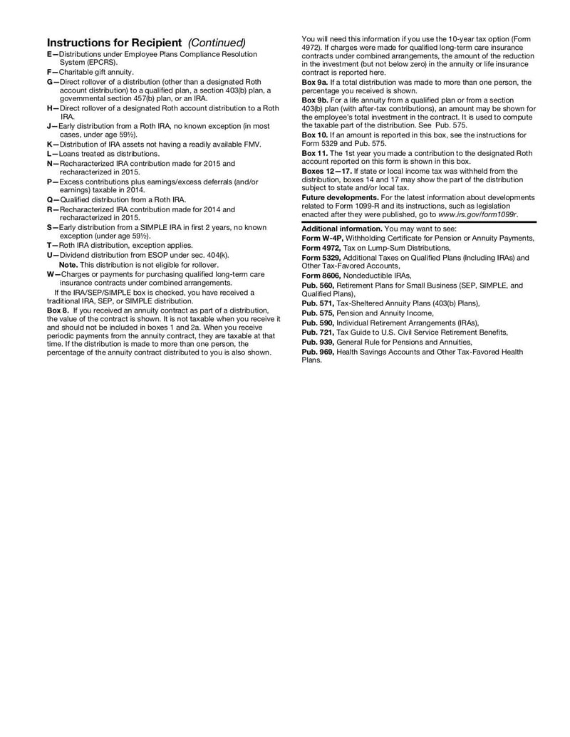 Large thumbnail of Form 1099-R - Sep 2015