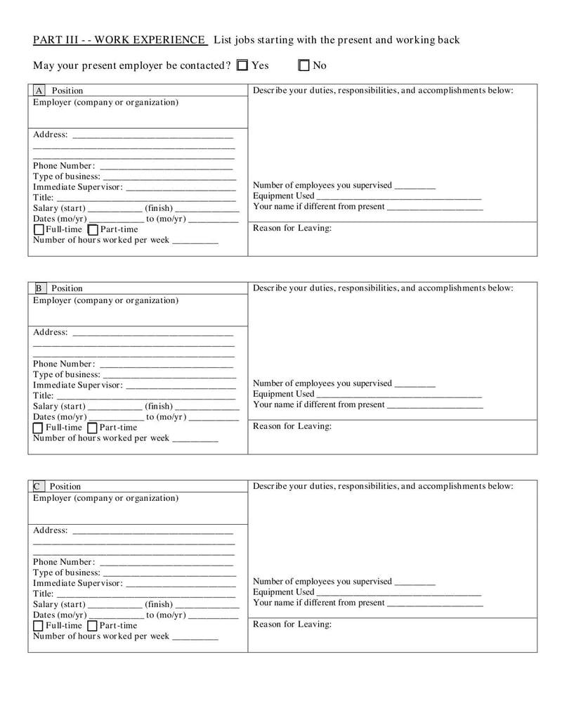 Thumbnail of Application for Employment - Jul 2020 - page 2
