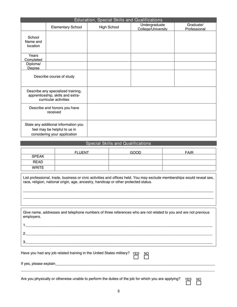 Large thumbnail of North Plainfield Application for Employment