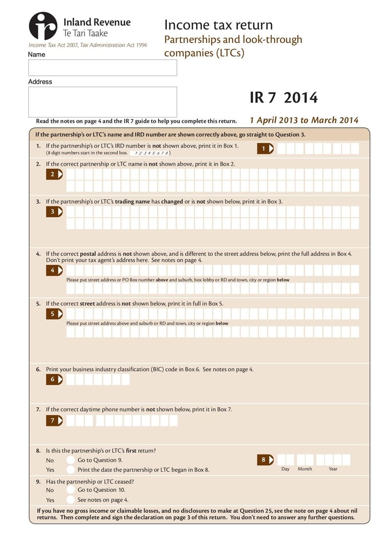Large thumbnail of Form IR7 - May 2020