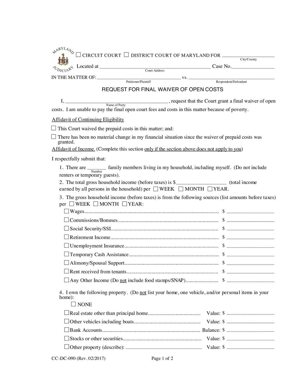 Form CC-DC-090 | Fill and sign online with Lumin