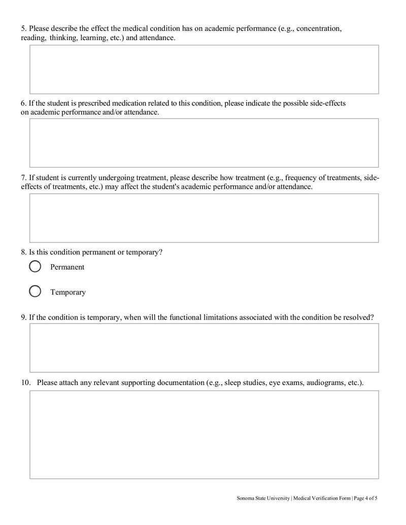Large thumbnail of Medical Verification Form - Aug 2018