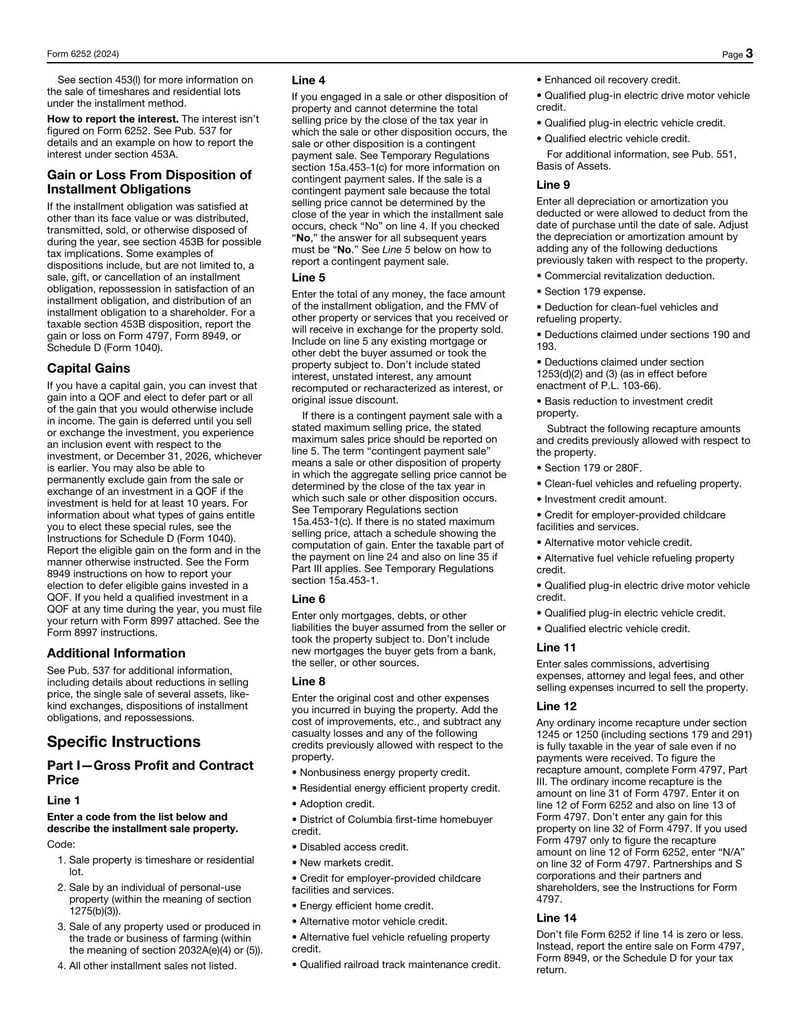 Large thumbnail of Form 6252 - 2024