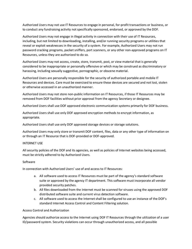 Thumbnail of EDP-AUP Office of Information Technology Acceptable Use Policy - Jun 2021 - page 6