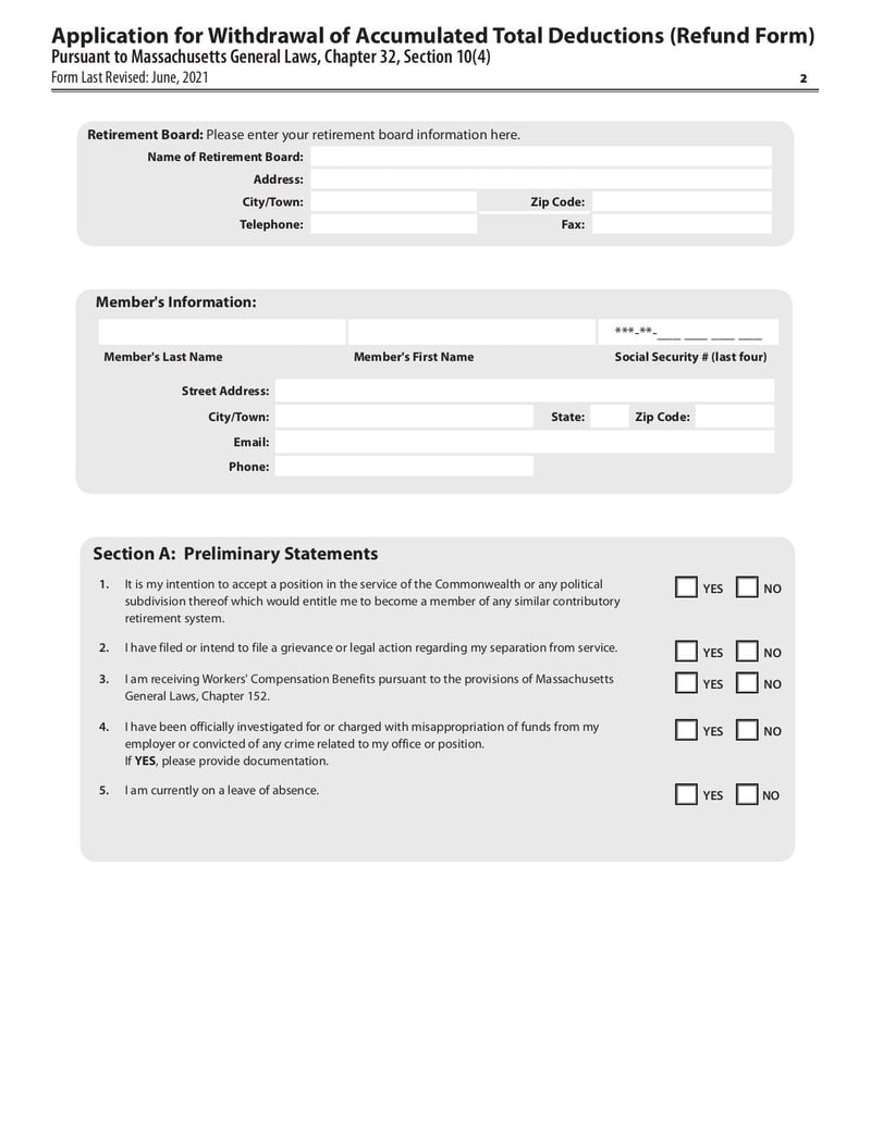 Large thumbnail of Refund Withdrawal Form - Jun 2021