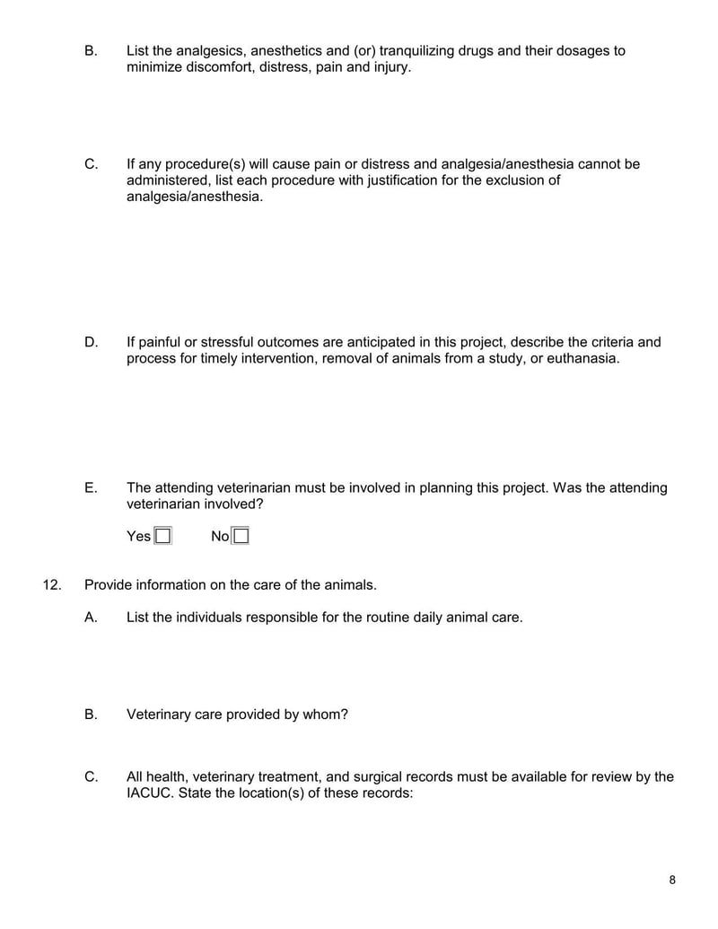 Large thumbnail of Angelo State University Protocol for the Use of Live Animals for Research, Teaching or Demonstration