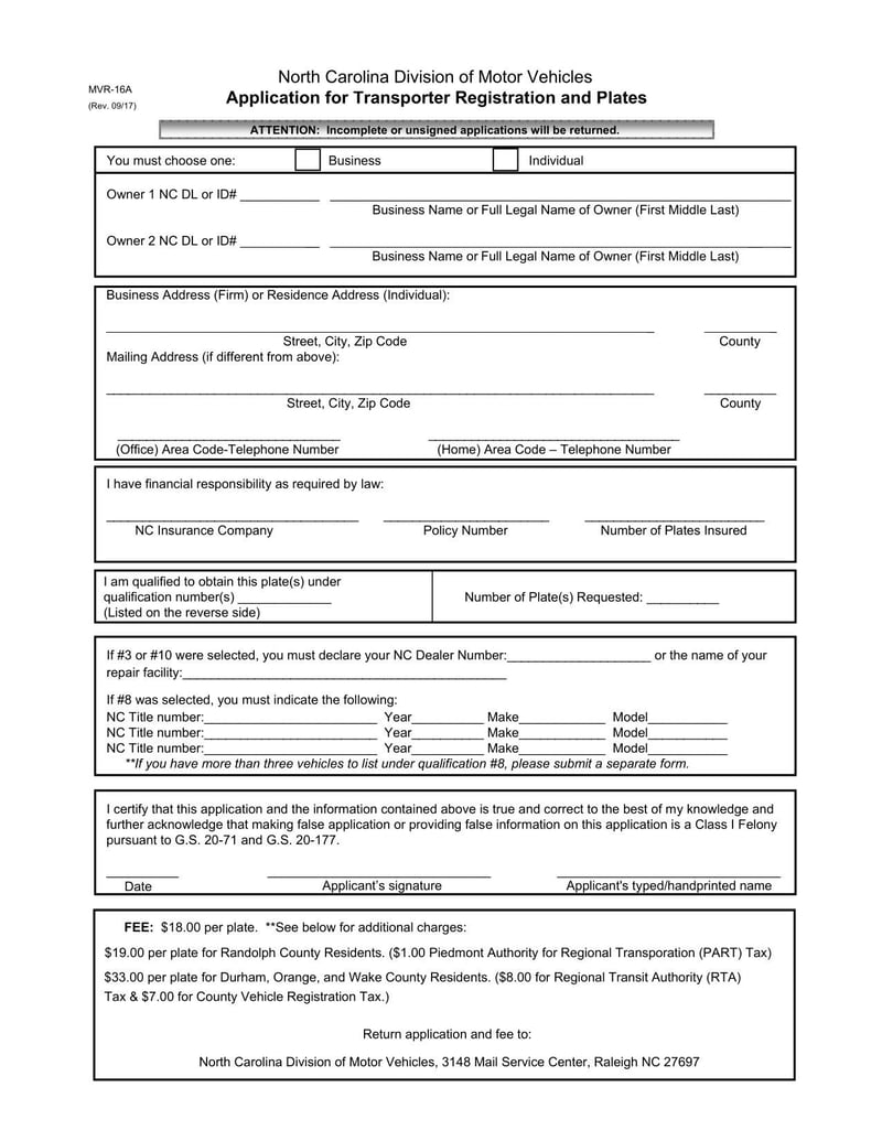 Large thumbnail of Form MVR-16A (2017)