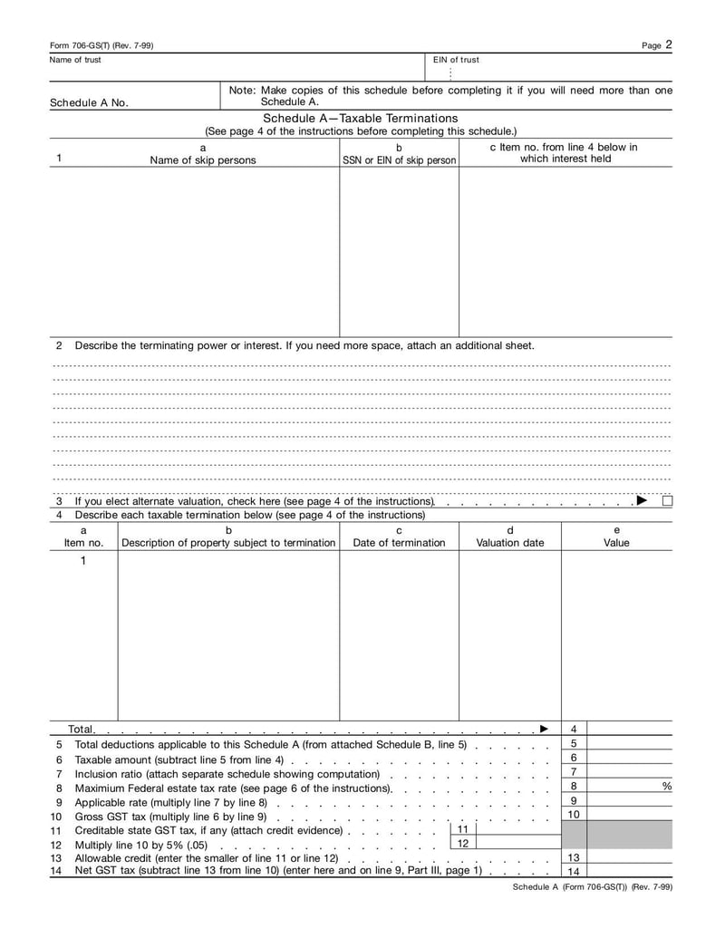 Large thumbnail of Form 706GS(T) - Jul 1999