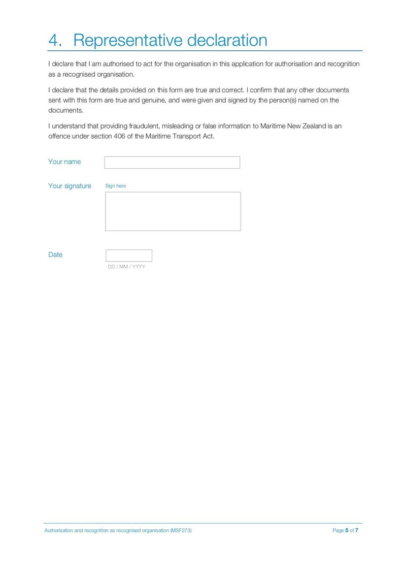 Large thumbnail of Application Form for Authorisation and Recognition as a Recognised Organisation - Jul 2020