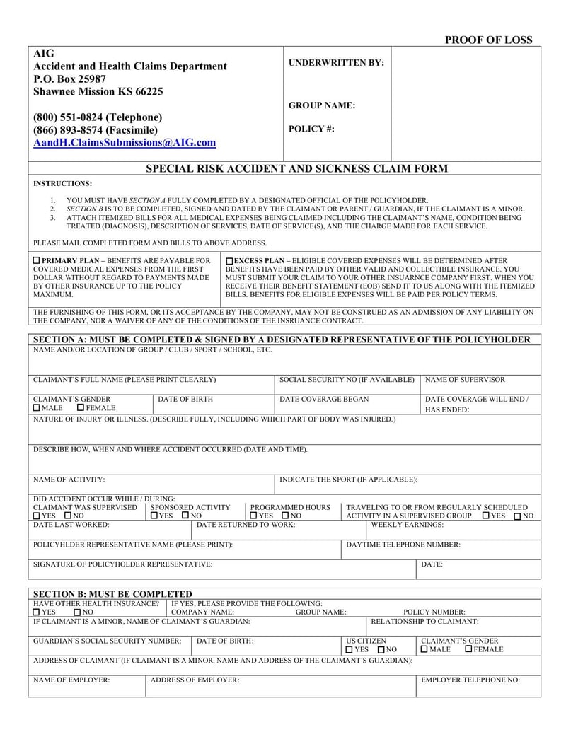 Large thumbnail of Accident Claim Form - Sep 2015