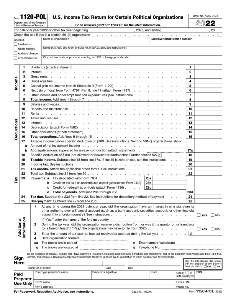 Large thumbnail of Form 1120-POL - Jan 2022