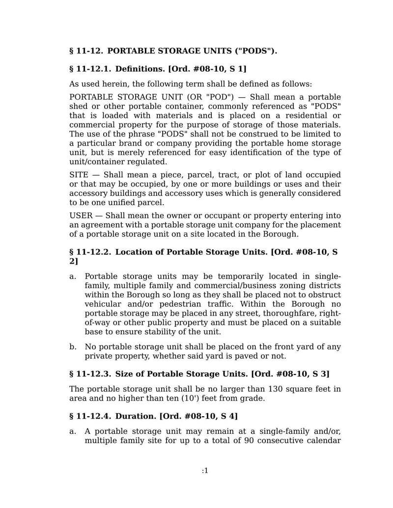 Large thumbnail of North Plainfield Permit for Portable Storage Units (PODS)
