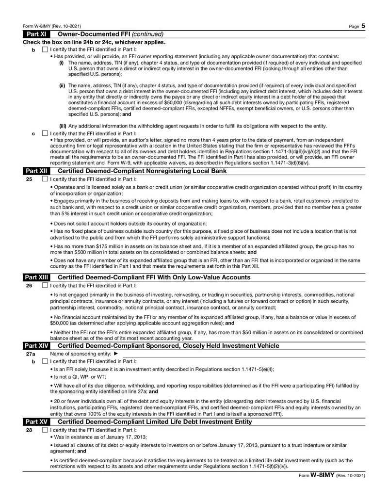 Large thumbnail of Form W-8 IMY - Nov 2021