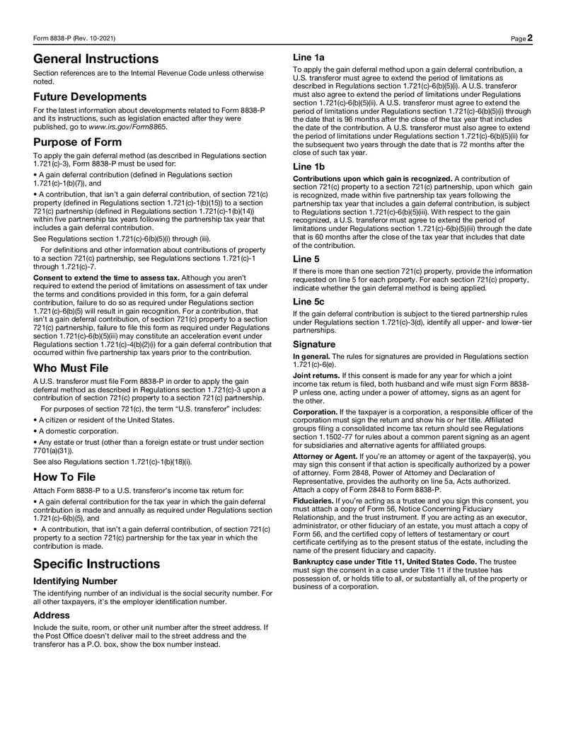Large thumbnail of Form 8838-P - Oct 2021
