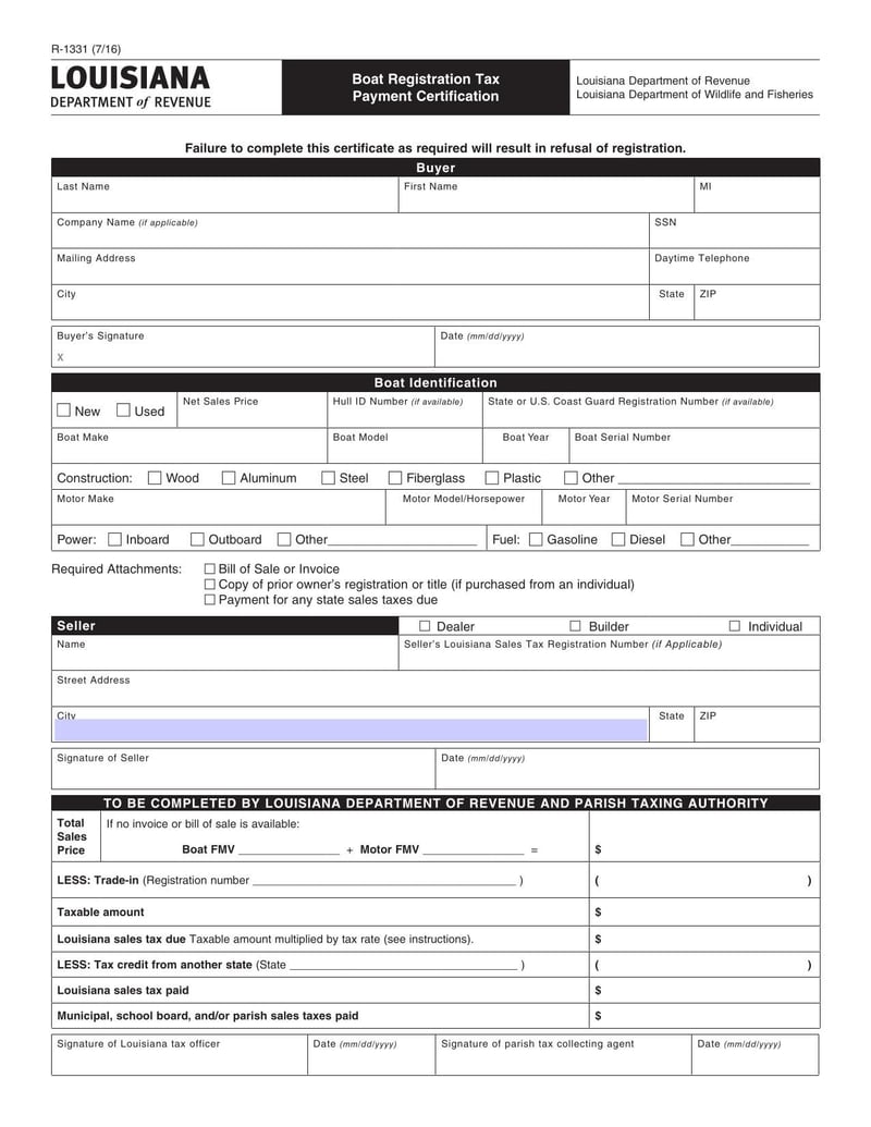 Large thumbnail of Form R-1331 (2016)