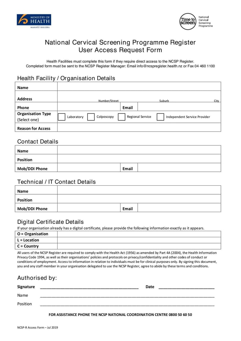 Large thumbnail of NCSP Register User Access Request Form Jul 19 - Jul 2019