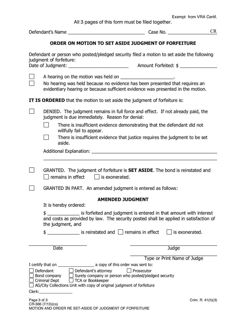 Large thumbnail of Motion and Order for Set-Aside - Jul 2013