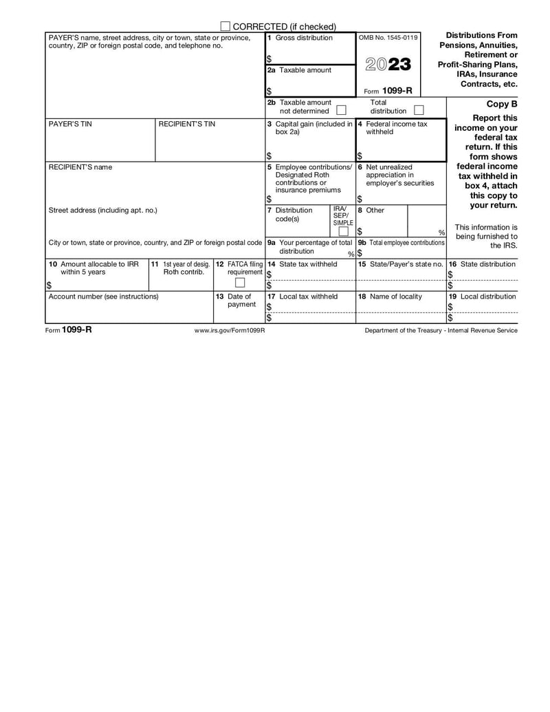 Large thumbnail of Form 1099-R - Jan 2023