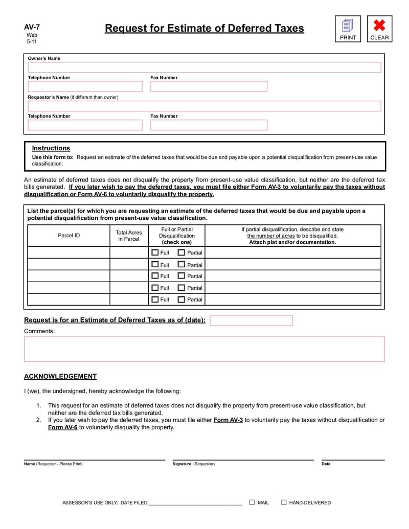 Large thumbnail of Form AV-7 - May 2011