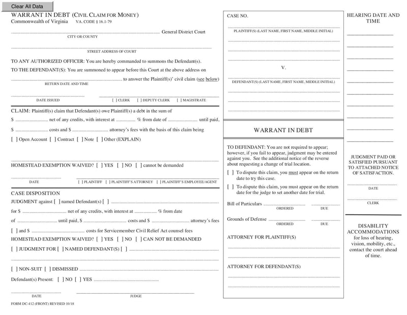 Large thumbnail of Form DC-412 - Dec 2018