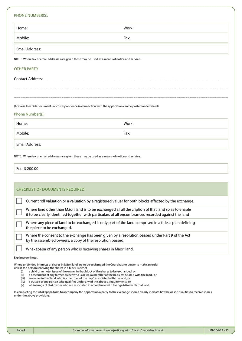 Large thumbnail of MLC Form 35 Application For Exchange Order - Oct 2015