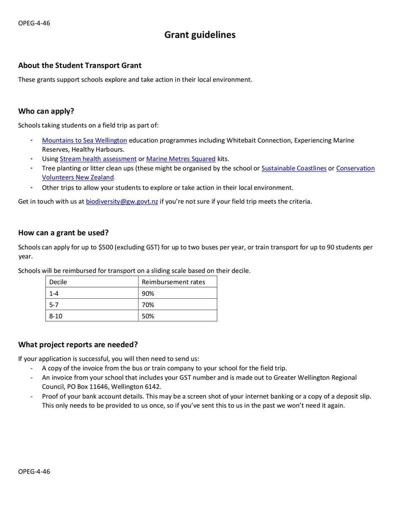Large thumbnail of Student Transport Grant Application Form - May 2022
