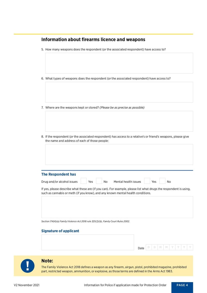 Large thumbnail of Information for Police if Application Made for Protection Order - Nov 2021