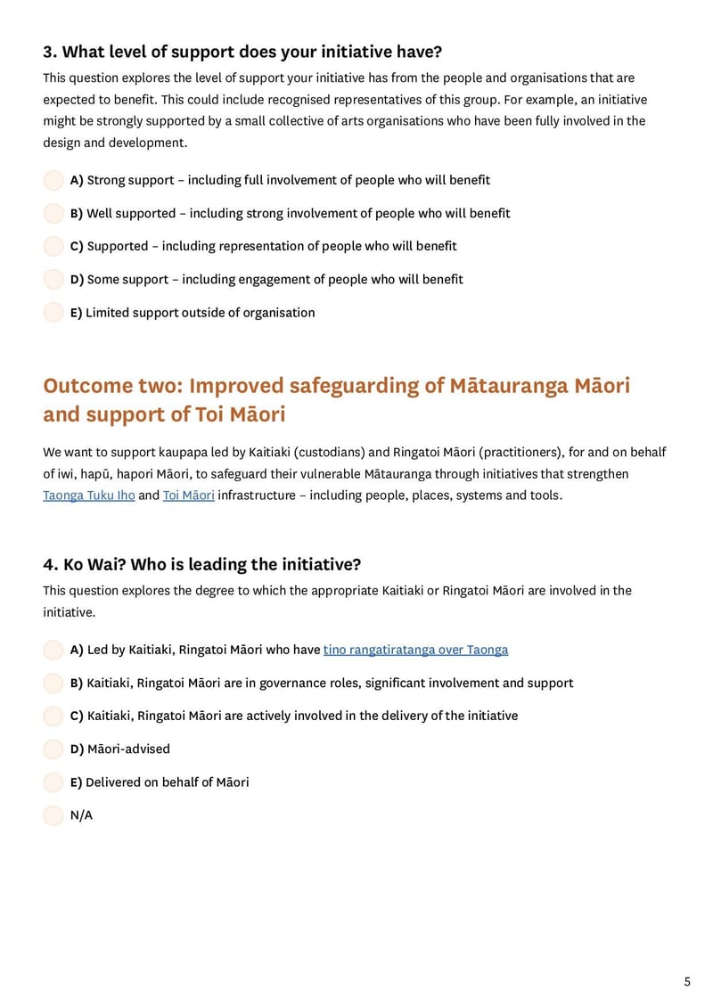 Large thumbnail of Cultural Sector Regeneration Fund Outcomes Questionnaire - Jul 2022