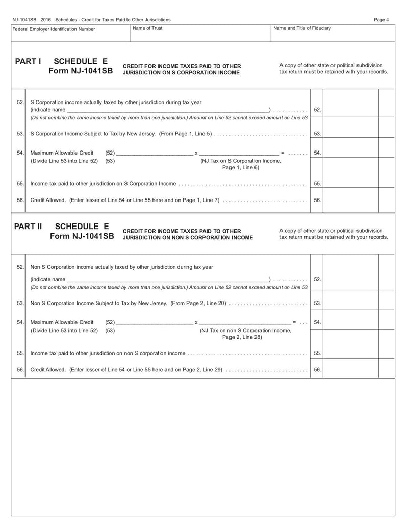 Large thumbnail of Form NJ-1041SB - Jan 2017