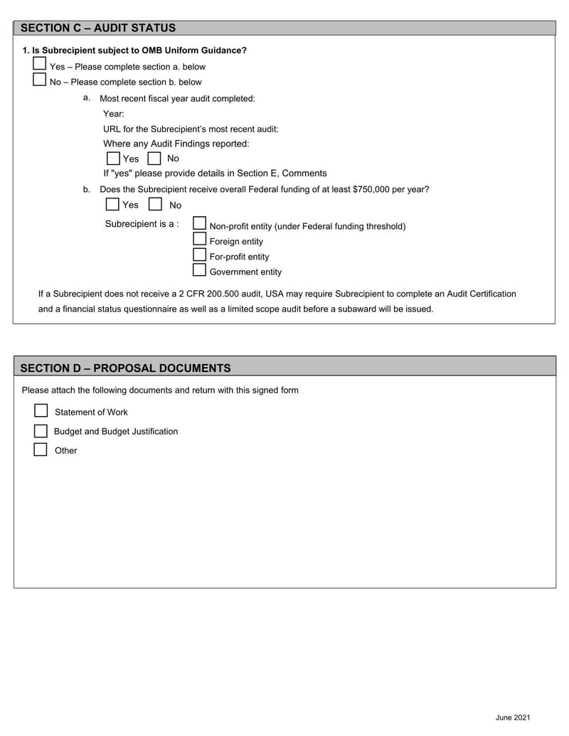 Large thumbnail of University of South Alabama Subrecipient Commitment Form