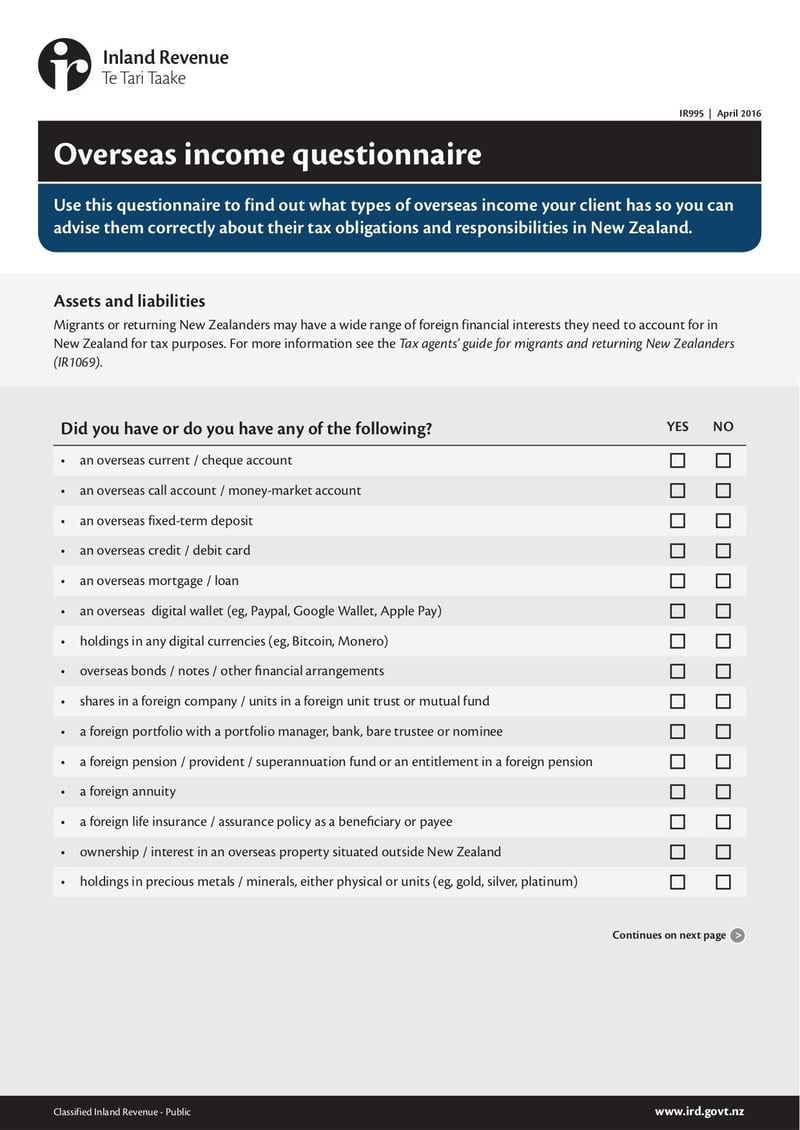 Large thumbnail of Form IR995 - Apr 2016