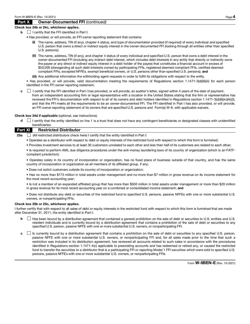 Large thumbnail of Form W-8BEN-E - Oct 2021