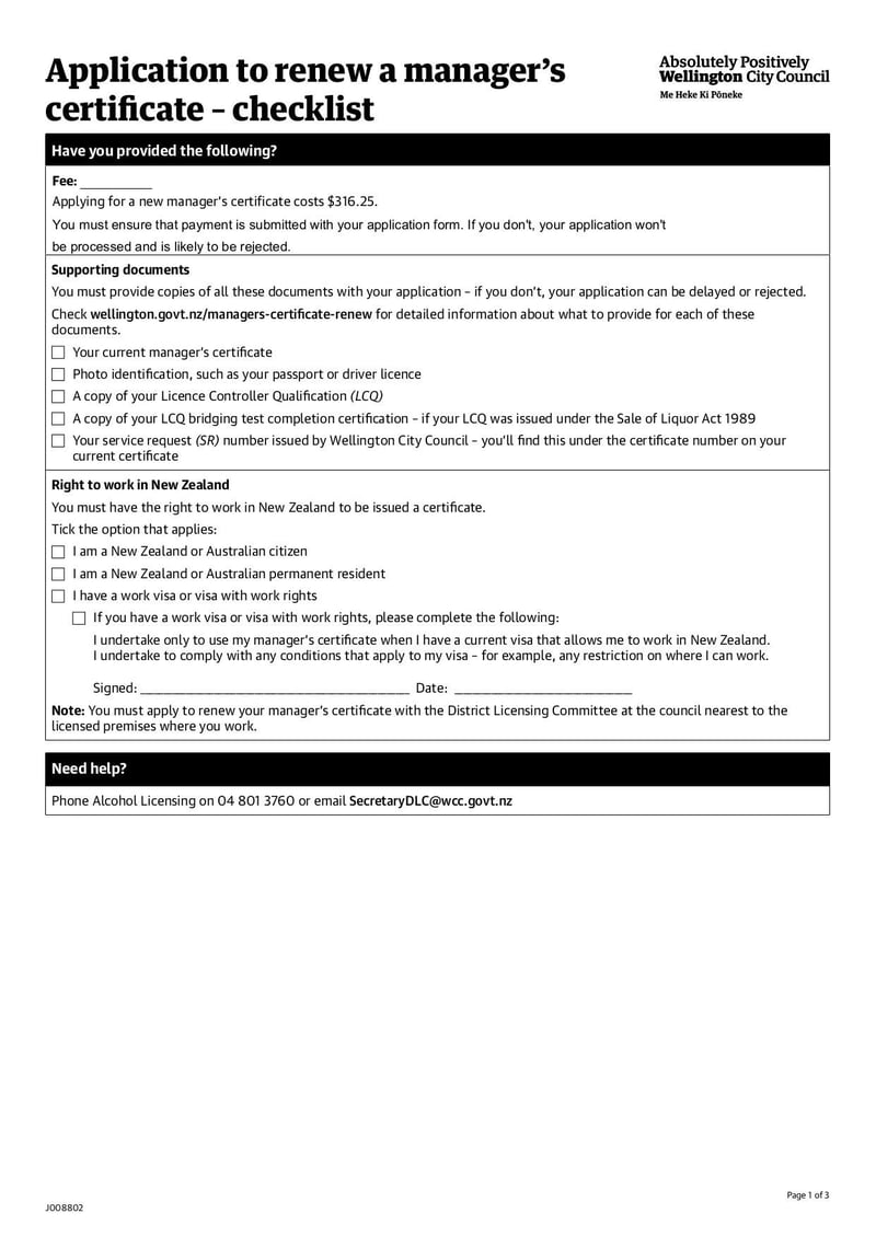Large thumbnail of Application to Renew A Manager's Certificate - Jan 2022