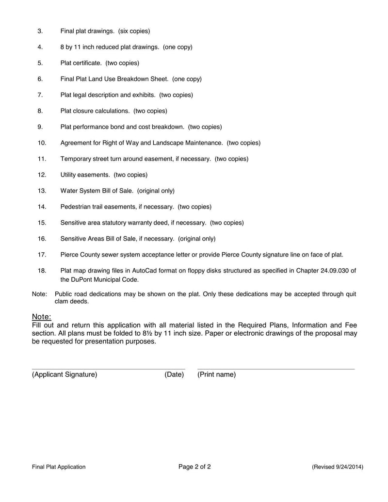 Large thumbnail of DuPont Final Plat Application