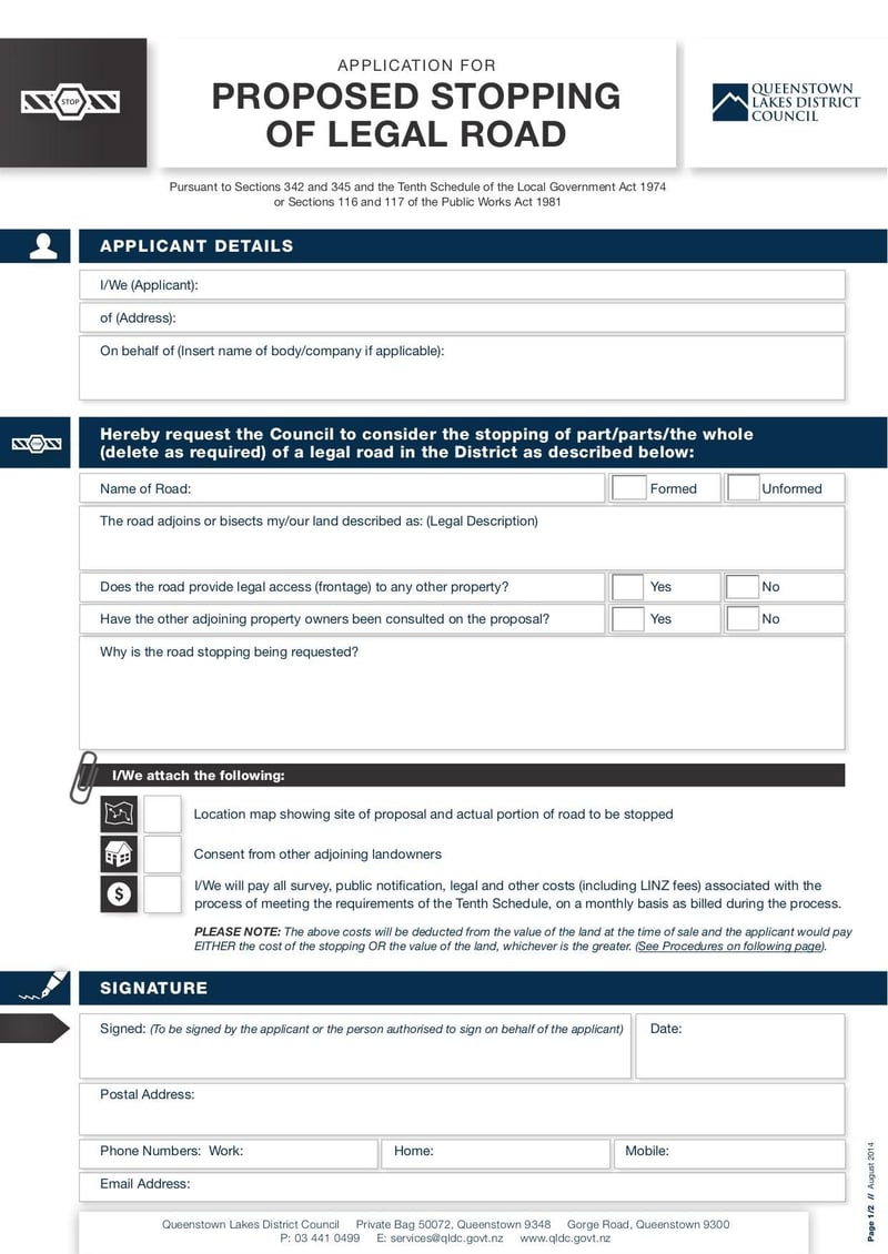 Large thumbnail of QLDC Road Stopping Application - Aug 2014