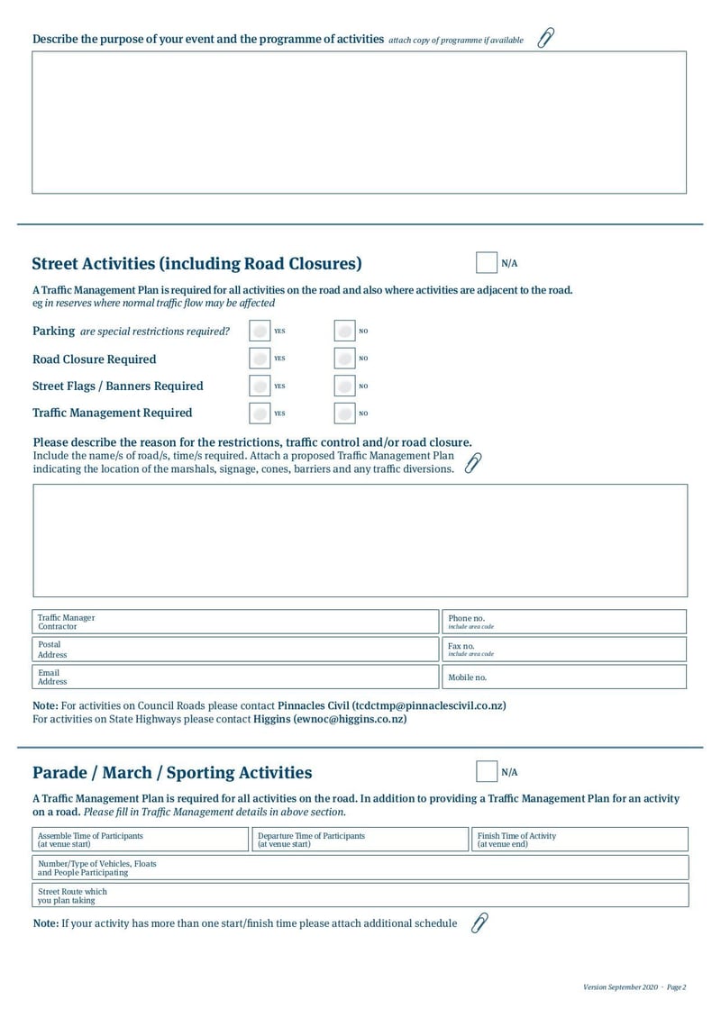 Large thumbnail of Application for Events and Activities Permit - Sep 2020