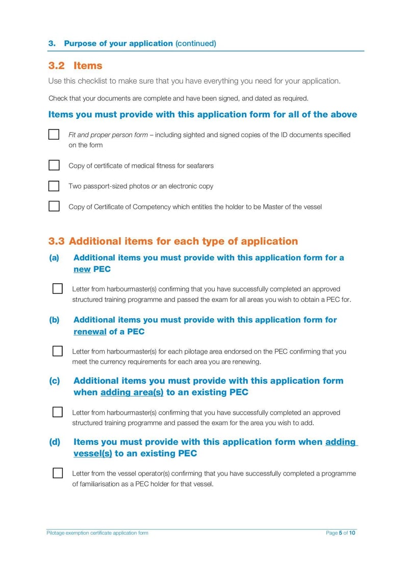 Large thumbnail of Pilot Exemption Certificate Application Form - Mar 2021