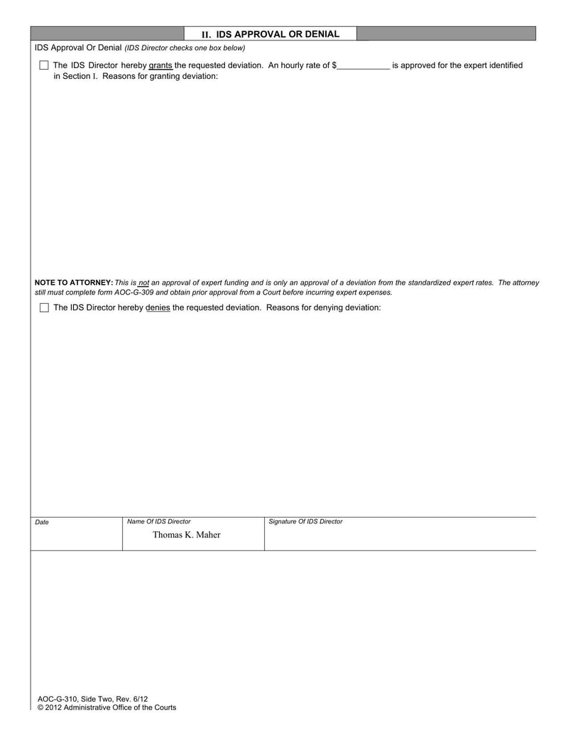 Large thumbnail of Form AOC-G-310