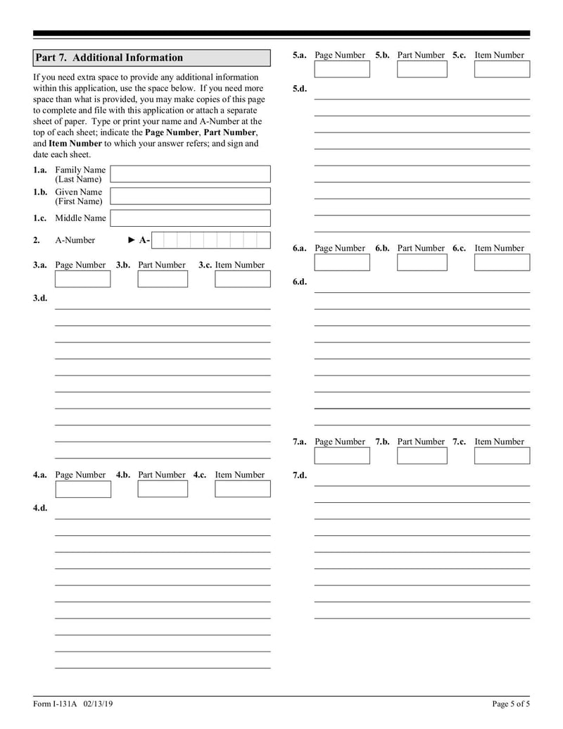 Large thumbnail of Form I-131A - Nov 2022