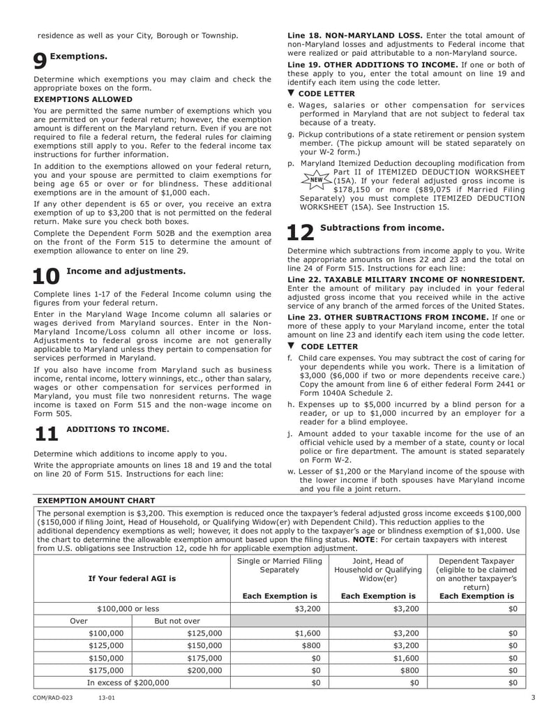 Large thumbnail of Maryland Form 515 - Sep 2017