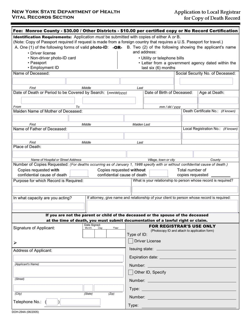 Large thumbnail of Form DOH-294A