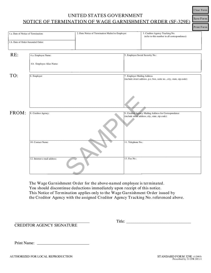 Large thumbnail of Form SF329E - Jan 2005