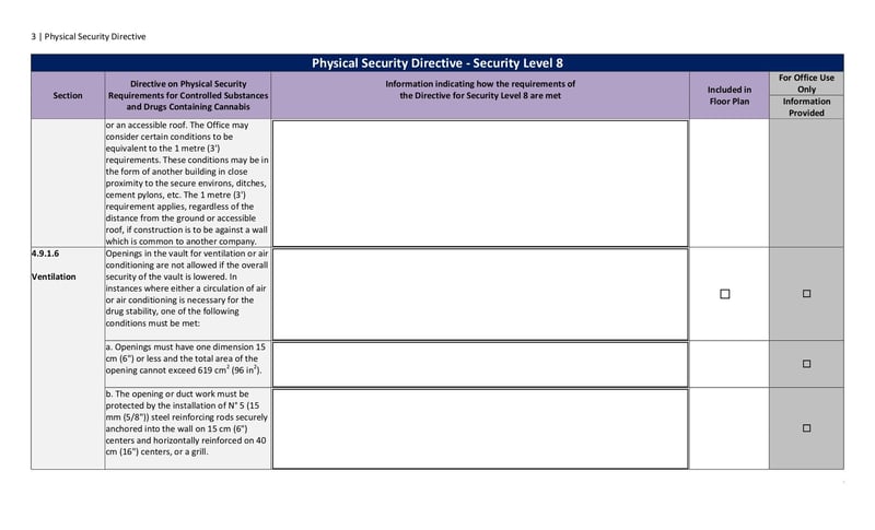 Large thumbnail of Physical Security Directive - Security Level 8 - Aug 2021