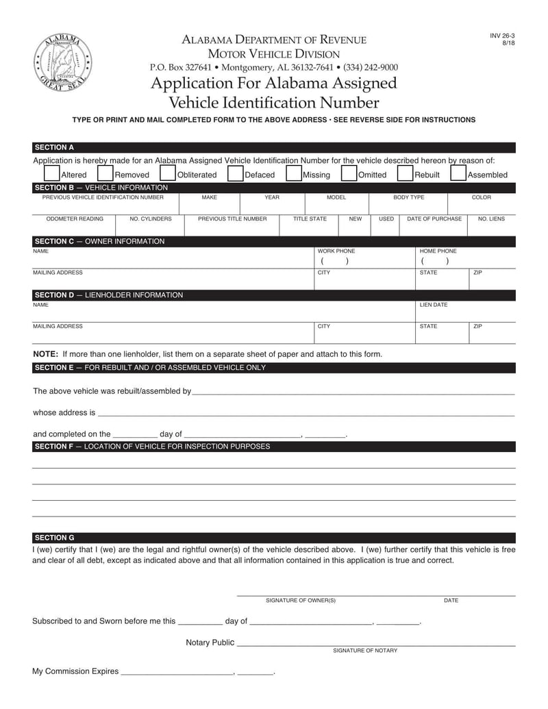 Large thumbnail of Form INV 26-3