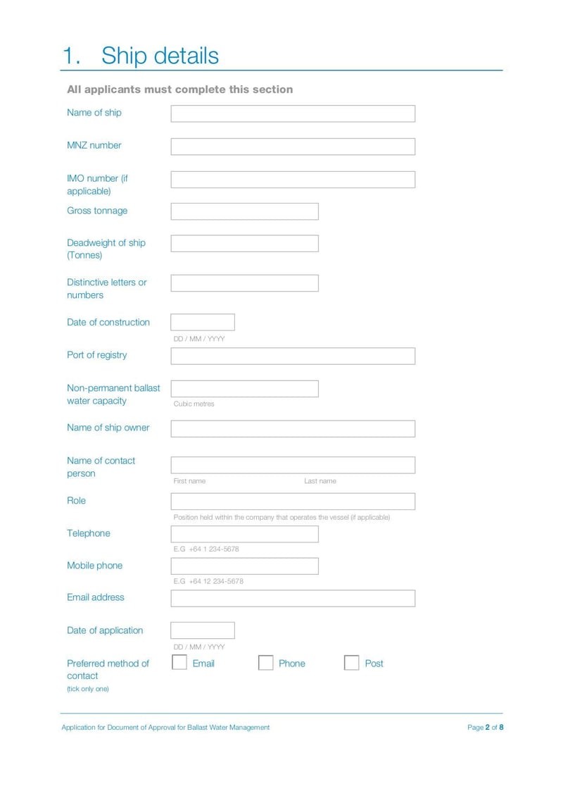Large thumbnail of Ballast Water Management Approval Form - Jul 2019