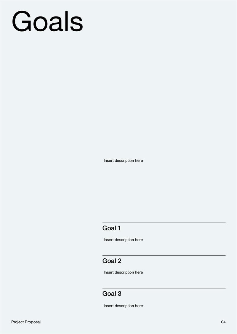 Generic Project Proposal Template for outlining project objectives, scope, and deliverables