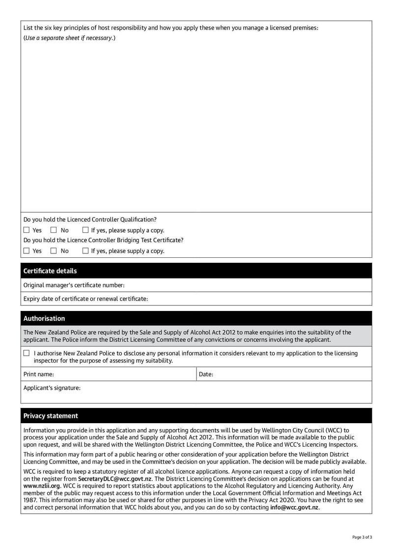 Large thumbnail of Application to Renew A Manager's Certificate - Jan 2022