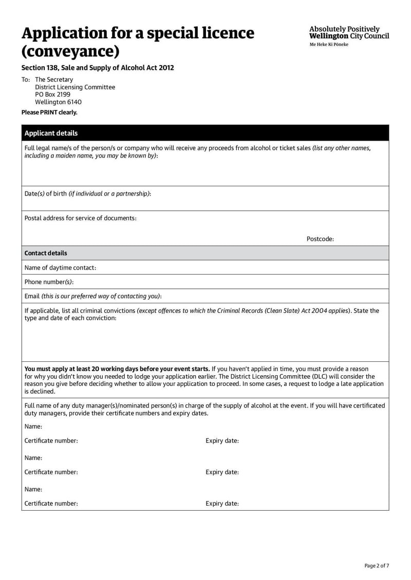 Large thumbnail of Special Licence Application Conveyance - May 2021