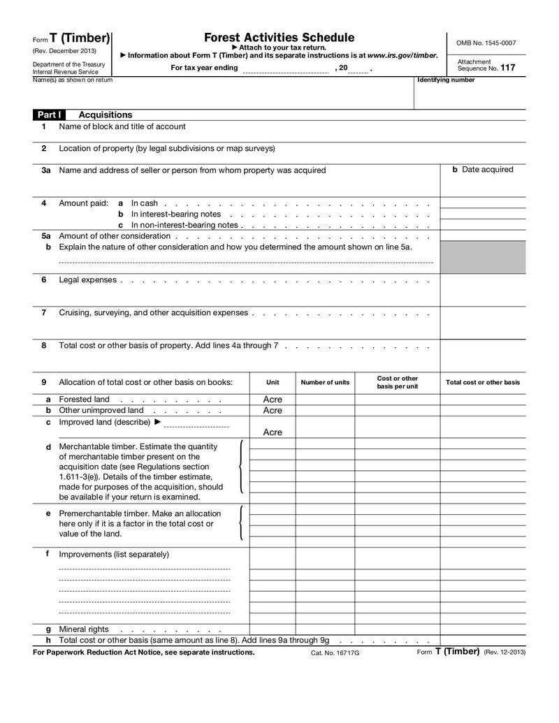 Large thumbnail of Form T (Timber) - Dec 2013